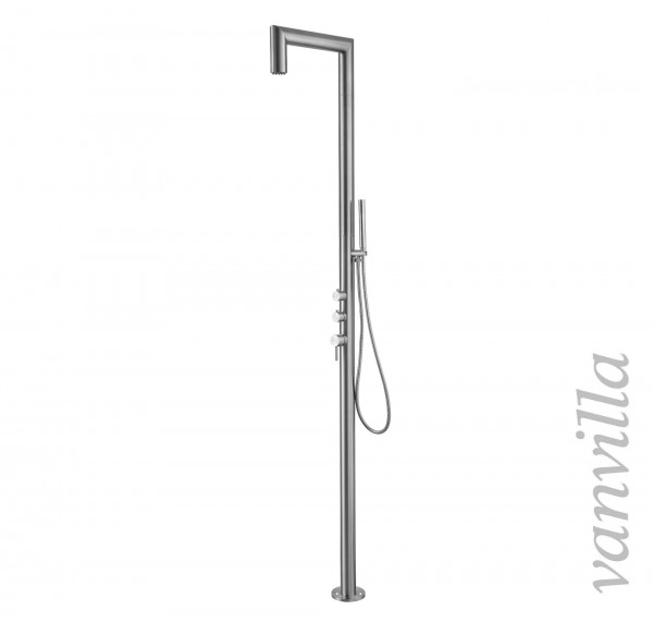Vanvilla PALO Pooldusche Edelstahl - Außendusche Mit Handbrause Für Garten & Pool