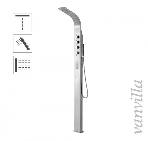 vanvilla Aussendusche Modell Priamo für Kalt- und Warmwasser 2.0